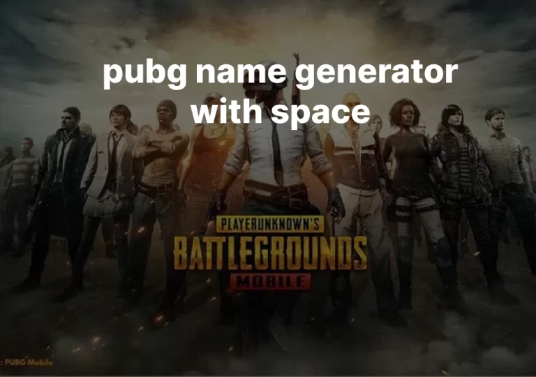 PubG Name Generator With Space