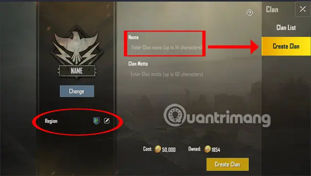 Change Your Name via In-Game Clan