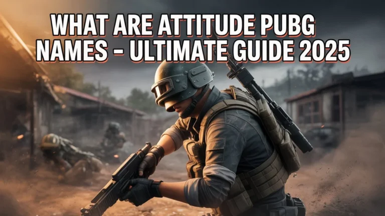 What Are Attitude PUBG Names Ultimate guide