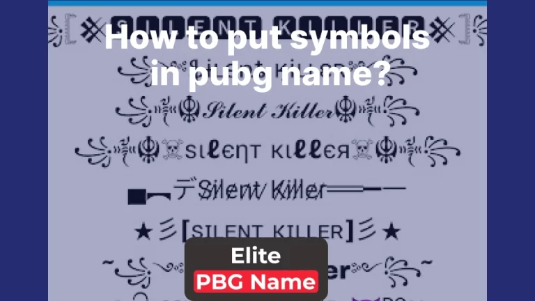 How to put symbols in pubg name?