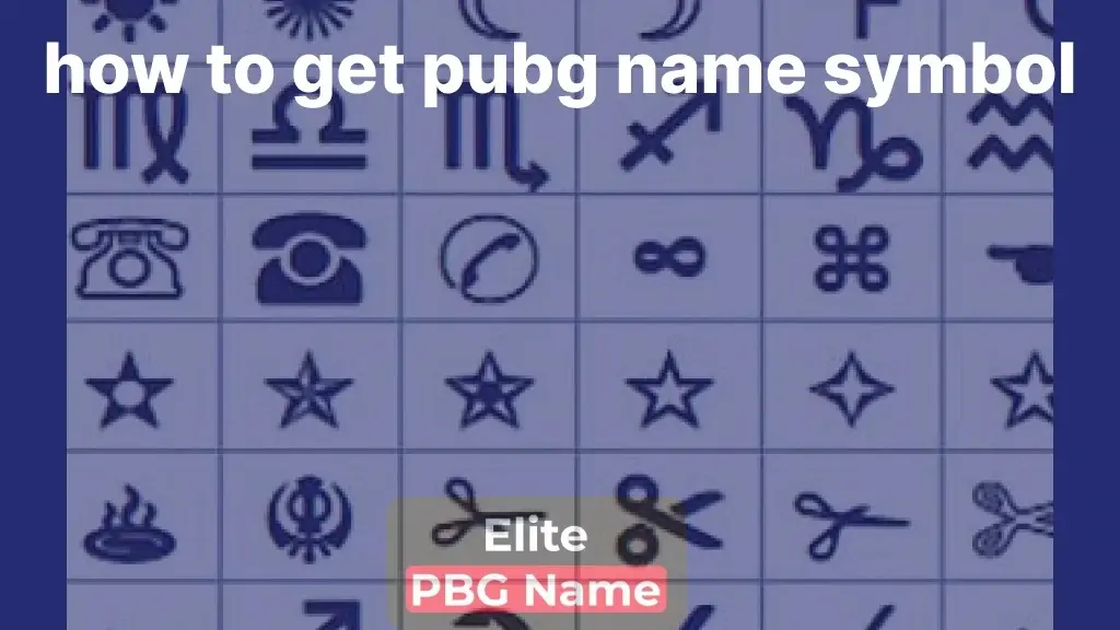 how to get pubg name symbol