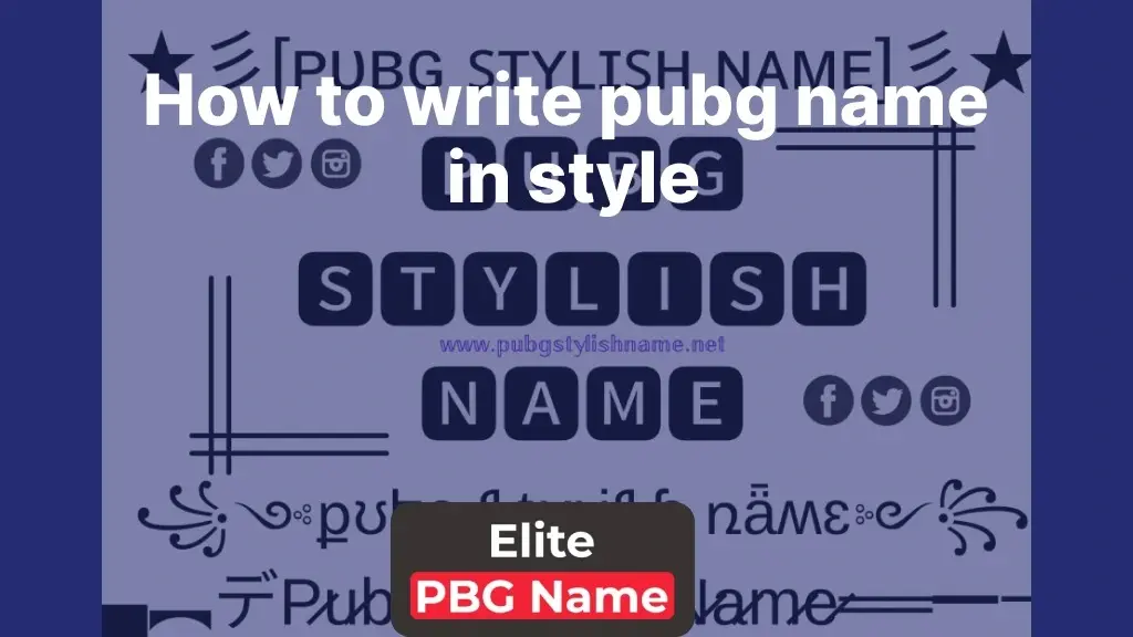 how to write pubg name in style