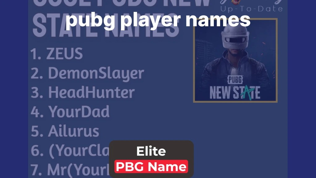 best pubg player names