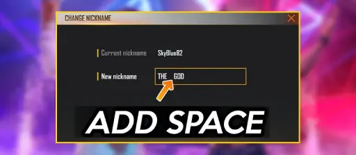 how to add space in pubg name