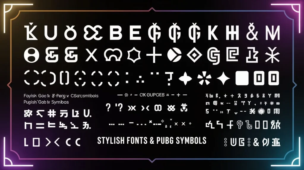 Stylish fonts for PUBG copy and paste
