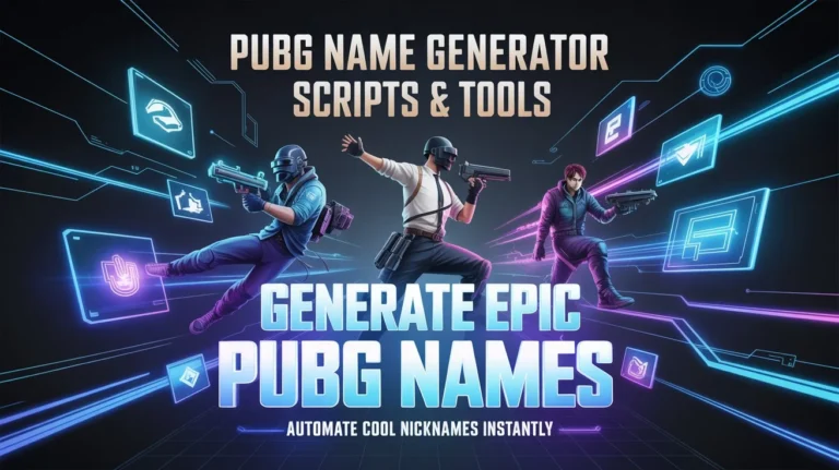 PUBG Name Generator Scripts and Tools