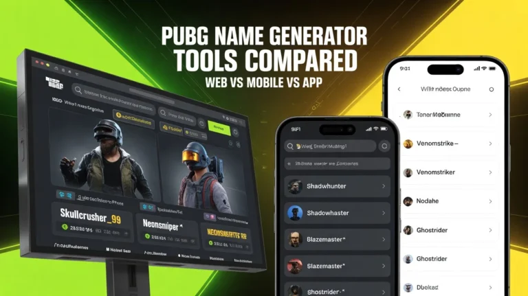 PUBG Name Generator Tools Compared: Web vs Mobile vs App
